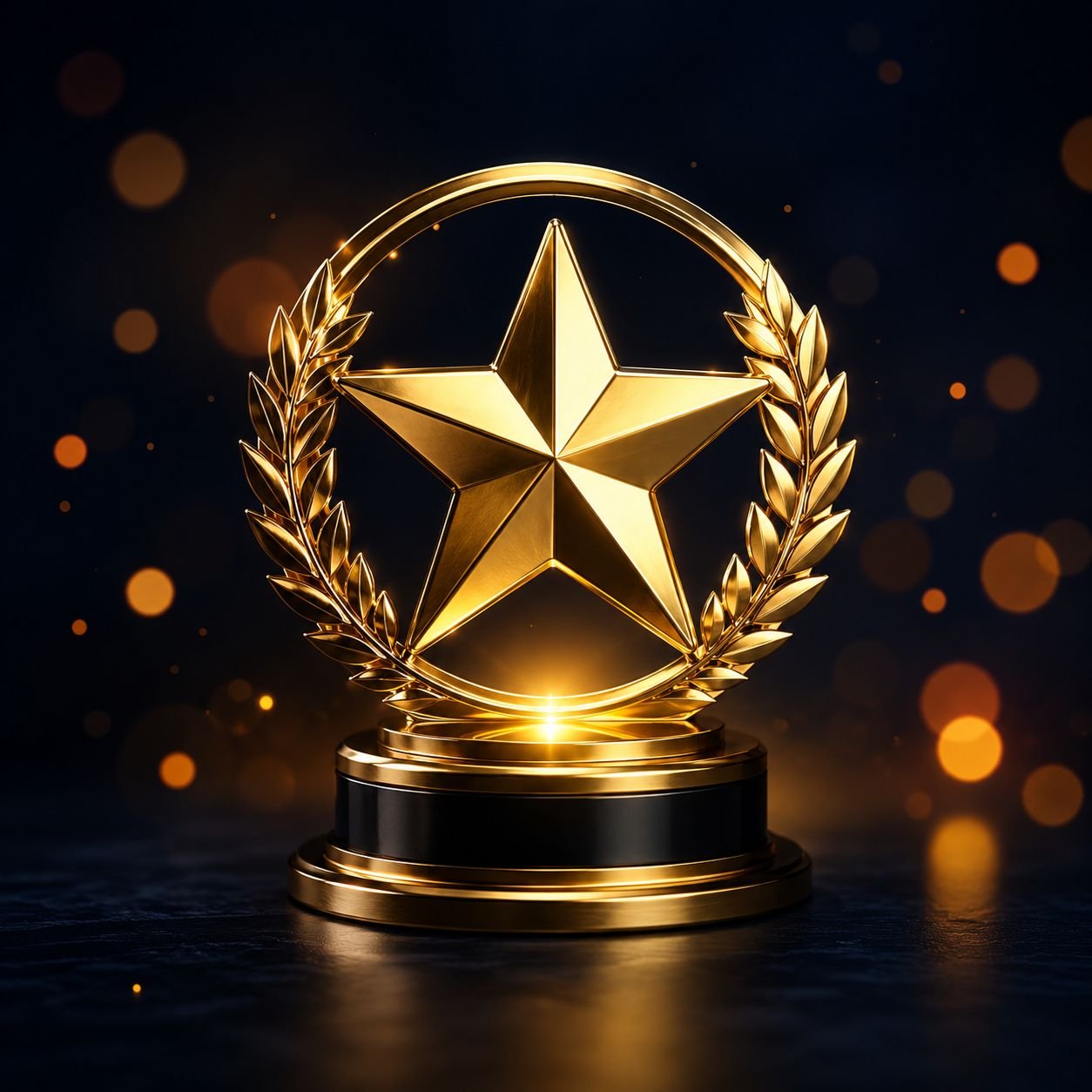 Award trophy recognizing design and development excellence