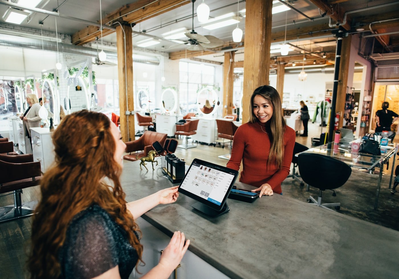 Shopper checking out an online store on a laptop