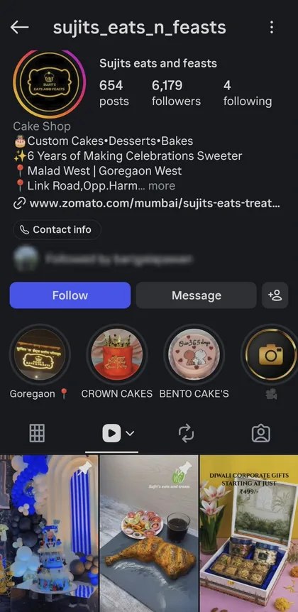 Sujit's Eats and Feasts: Instagram screen